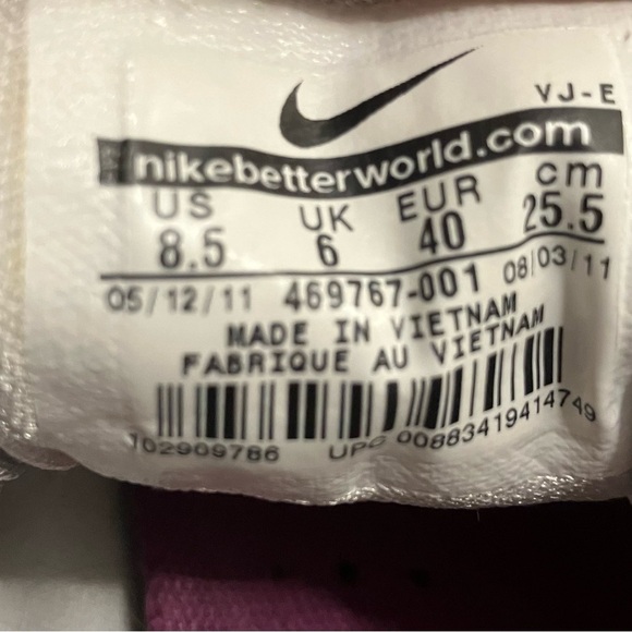 Nike Training TR Fit Running Shoes Silver & Purple Size 8.5 - Picture 7 of 10